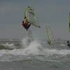 Arjen taking off on his new 2004 Free Wave Goya 95 @ da Brouwersdam 17.07.03