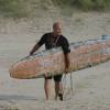 Webmaster Leon & his 10'0 longboard @ Renesse Northshore 02.07.03