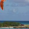 Kiteboarder + kite inside the bay @ Ocean Spray 18.01.04