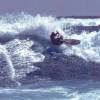 Giampaolo de Carolis(Italy) kiting a big wave @ Ocean Spray Barbados 2002