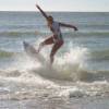 Myrthe taking off on her skimboard @ Haamstede 06.07.04