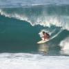 Local surfer being barreled @ Bathsheba Barbados 03.02.05