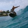 Arjen ripping his 9'0 @ Freights Barbados 07.02.05