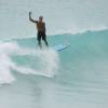 Arjen riding a blue barrel @ Freights Barbados