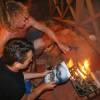 Da boyz making a bbq fire @ Seascape Beach House Barbados