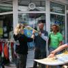 Kirsten winning a Chiemsee shirt @ da conch shell contest @ 15 Years Windsurfing Renesse