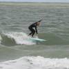 Arjen surfs his 9'1 McTavish @ Domburg