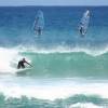 Tonky Frans surfing @ Cowpens with Diony @ Taty in the background