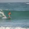 Brian sup surfing a glassy wave @ South Point Barbados