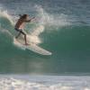 Kevin riding his longboard @ South Point Barbados