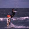 Slingshot teamrider Ruben taking off @ da Surf & Kite Event Brouwersdam 2002