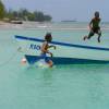 Jumping over board @ the Westcoast of Barbados