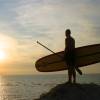 Arjen & the new 12'2 wooden Starboard SUP @ da Brouwersdam