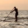 Arjen stand up paddling @ sunset @ da Brouwersdam