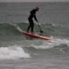 Arjen de Vries taking a wave on his SUP board @ Nieuw-Haamstede