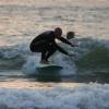 Arjen surfing his McTavish 9'1 @ Vuurtorenpad Nieuw-Haamstede