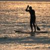 Patrick Bongers sunset SUP surfing @ Nieuw-Haamstede