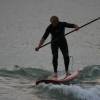 Henri Duijsters surfing the 12'2 paddleboard in the sunset @ Nieuw-Haamstede