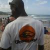 Winston showing his Oodgeroo Tshirt @ Reef Classic 2007 Barbados