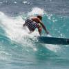 Arjen surfing his McTavish 9'1 @ Surfers Point Barbados