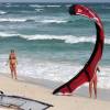 The kitehelp girls launching a kite @ de Action beach Barbados