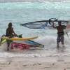 Brian & Arjen comming out the water @ Sandy Beach Barbados