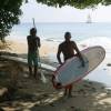 Arjen & Brian ready to go out SUP @ Batts Rock Barbados