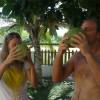 Mariana & Ivo enjoying a fresh coconut @ Seascape Beach House