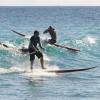 Arjen photographing Ivo from the water @ Surfers Point Barbados