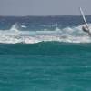 Arjen riding da wave on the reef @ Silver Sands Barbados