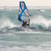 Arjen riding the shore break @ de Action Beach Silver Sands Barbados