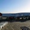 The Virgin Atlantic Boeing 747 at the gate in London before departure to Barbados!