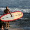 Arjen going out on his sup board @ South Point Barbados