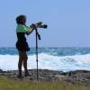 Adelimar in action taking pictures @ Seascape Beach House Barbados