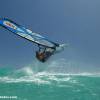 Aerial jibe by Arjen @ Silver Rock de Action Beach Barbados