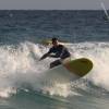 Kyle riding his DC Sup board @ the Point Barbados