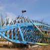 Painted fisherboat @ de Action Beach Barbados