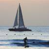 Sailing boat and sup surfing @ the Westcoast of Barbados