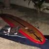 Bo guarding Arjen's sup board @ Seascape Beach House Barbados