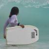 Adelimar and her bodyboard with a nice wave @ Miami Beach