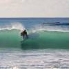 Arjen longboarding a Westcoast barrel @ Surfers Paradise Barabados