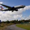 British Airways landing @ Barbados (boycot them cause they dont take windsurfstuff anymore!)