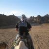 Carolien camelride in the dessert of Egypt