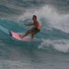 Brandon surfing the new 2011 Meyerhoffer 9'1 comp 