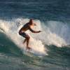 Arjen surfing the Meyerhoffer 9'2 revolutionairy longboard @ Surfers Point Barbados