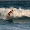 Arjen riding the Meyerhoffer 9'2 @ Surfers Point Barbados