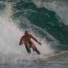 Arjen facing a big wave @ Surfers Point Barbados