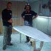 Arjen and shaper Pedro in the workshop @ Sailboards Tarifa