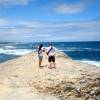 Adelimar & Rachman looking for whales in the north of Barbados