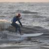 Arjen surfing his Meyerhoffer Longboard @ Renesse